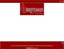 Tablet Screenshot of hotel-bootshaus.com